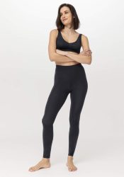 hessnatur Damen Leggings PURE BALANCE aus Bio-Baumwolle und TENCEL™ Modal - schwarz Grösse36