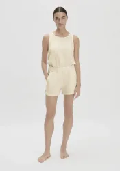 hessnatur Damen Musselin Schlafshorts PURE COMFORT aus Bio-Baumwolle - naturfarben Grösse40