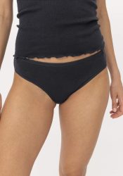 hessnatur Damen Slip Regular Cut im 2-Pack PURE COTTON aus Bio-Baumwolle - schwarz Grösse38