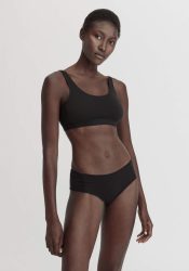 hessnatur Damen Bustier Softbund COTTON FEEL aus Bio-Baumwolle - schwarz Grösse42