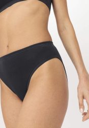 hessnatur Damen Slip High Waist im PURE COTTON aus Bio-Baumwolle - schwarz Grösse38