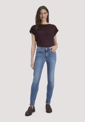 hessnatur Damen Jeans LINA Mid Rise Skinny aus Bio-Denim - blau Grösse25/32