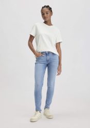 hessnatur Damen Jeans LINA Mid Rise Skinny aus Bio-Denim - blau Grösse26/30