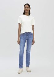 hessnatur Damen Jeans LEA Mid Rise Slim aus Bio-Denim - blau Grösse30/32