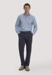 hessnatur Herren Chino LENN Regular aus Bio-Baumwolle - blau Grösse36/34