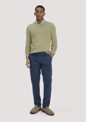 hessnatur Herren Chino LENN Regular aus Bio-Baumwolle - blau Grösse34/34