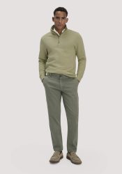hessnatur Herren Chino LENN Regular aus Bio-Baumwolle - grün Grösse32/34