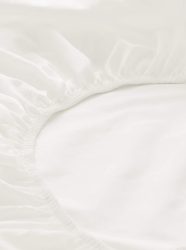 hessnatur Satin Spannbettlaken aus Bio-Baumwolle - weiß Grösse140-160x200 cm
