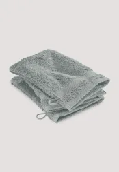 hessnatur Waschhandschuh im 3er-Pack aus Bio-Baumwolle - grün - Größe 15x20 cm