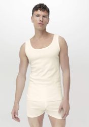 hessnatur Herren Athletic Shirt im PURE NATURE aus Bio-Baumwolle - naturfarben Grösse5 = M