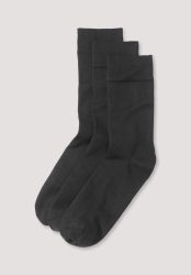 hessnatur Herren Socken aus Bio-Baumwolle - schwarz Grösse43-45