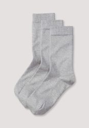 hessnatur Damen Socken aus Bio-Baumwolle - grau Grösse38-40