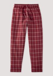 hessnatur Kinder Flanell Schlafhose aus Bio-Baumwolle - rot Grösse98/104