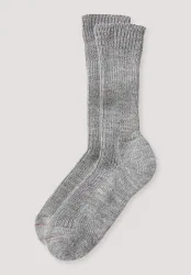 hessnatur Kinder Wollsocke aus Bio-Merinowolle - grau Grösse33/34
