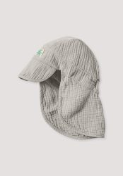 hessnatur Baby Musselin Schirmmütze aus Bio-Baumwolle - beige Grösse41/43