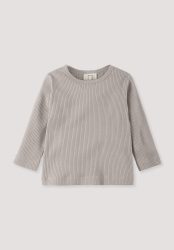 hessnatur Baby Longsleeve aus Bio-Baumwolle mit Bio-Merinowolle - beige Grösse74/80
