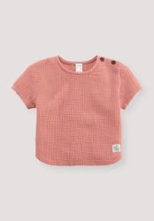 hessnatur Baby Musselin Shirt aus Bio-Baumwolle - rosa Grösse62/68