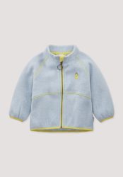 hessnatur Baby Softfleece Jacke aus Bio-Baumwolle - blau Grösse50/56