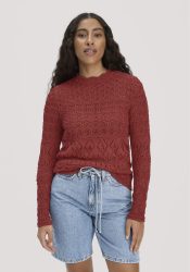 hessnatur Damen Strick Pullover Regular aus Bio-Baumwolle - braun GrösseXS