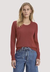 hessnatur Damen Strick Pullover Relaxed aus Leinen mit Bio-Baumwolle und LENZING™ ECOVERO - braun GrösseXL