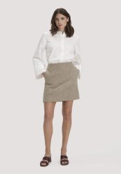 hessnatur Damen Walk Rock Mini aus Bio-Merinowolle - grau Grösse34