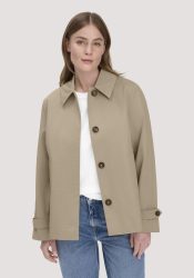 hessnatur Damen Jacke Regular NATURE SHELL aus Bio-Baumwolle - beige Grösse48