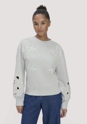 hessnatur Damen Sweatshirt Relaxed BETTER RECYCLING aus Bio-Baumwolle - blau - Größe XS
