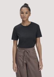 hessnatur Damen T-Shirt Regular aus Regenerative Organic Cotton (ROC) - schwarz Grösse34