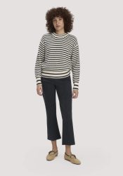hessnatur Damen Jersey Hose Culotte Slim Leg aus Bio-Baumwolle - schwarz Grösse42