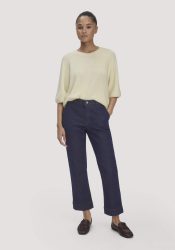 hessnatur Damen Jeans ELENY Culotte Straight Leg BETTER RECYCLED aus Bio-Denim - blau Grösse30/29