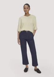hessnatur Damen Jeans ELENY Culotte Straight Leg BETTER RECYCLED aus Bio-Denim - blau Grösse29/29