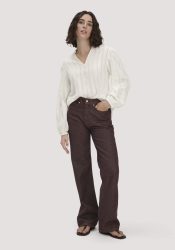 hessnatur Damen Jeans GIERA Straight Relaxed aus Bio-Denim - braun Grösse31/34