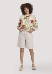 hessnatur Damen Jeans Bermuda UNDYED aus Bio-Baumwolle und TENCEL™ Lyocell - naturfarben Grösse26