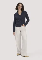 hessnatur Damen Jeans ALVA Wide Leg UNDYED aus Bio-Baumwolle mit TENCEL™ Lyocell - naturfarben Grösse30/32