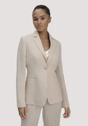 hessnatur Damen Blazer Regular aus Leinen - beige Grösse44