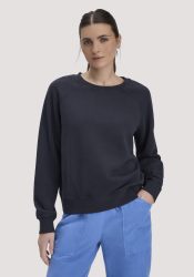 hessnatur Damen Sweatshirt Oversize aus Bio-Baumwolle - blau GrösseM