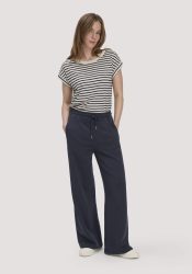 hessnatur Damen Sweathose Wide Leg Relaxed aus Bio-Baumwolle - blau GrösseXXL