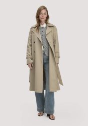 hessnatur Damen Trenchcoat Relaxed NATURE SHELL aus Bio-Baumwolle - beige Grösse46
