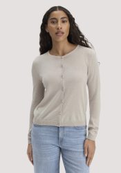 hessnatur Damen Strickjacke Regular aus TENCEL™ Lyocell mit Bio-Baumwolle - beige GrösseXS