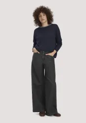 hessnatur Damen Jeans VONNA Super Wide Leg BETTER RECYCLING aus Bio-Denim - schwarz Grösse33/32