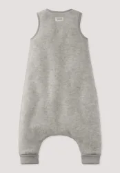 hessnatur Baby Wollfleece Schlafsack aus Bio-Merinowolle - grau - Größe 80cm