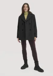 hessnatur Damen Stiefelette aus chromfrei gegerbtem Nubuk-Leder - schwarz - Größe 39