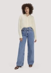 hessnatur Damen Jeans ALVA Wide Leg Soft aus Bio-Baumwolle mit TENCEL™ Lyocell - blau Grösse27/34