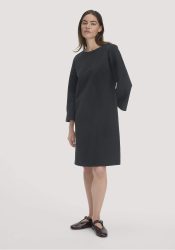 hessnatur Damen Jersey Kleid Mini Regular aus Bio-Baumwolle - schwarz Grösse34