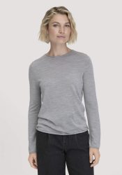 hessnatur Damen Strick Pullover Regular aus Bio-Merinowolle - grau GrösseXL