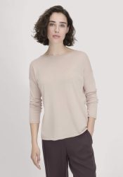 hessnatur Damen Strick Pullover Oversize aus TENCEL™ Lyocell mit Bio-Baumwolle - beige GrösseM