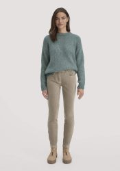 hessnatur Damen Cordhose Slim Leg Regular aus Bio-Baumwolle - beige Grösse46