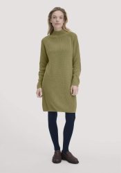 hessnatur Damen Strick Kleid Regular aus Bio-Baumwolle - grün GrösseXL