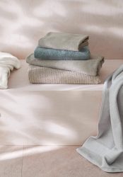 hessnatur Frottier Handtuch Rippstruktur aus Bio-Baumwolle - beige Grösse50x100 cm