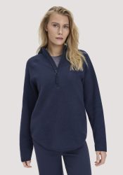hessnatur Loungewear Fleece Hoodie Relaxed ACTIVE LIGHT aus Bio-Baumwolle - blau GrösseXL